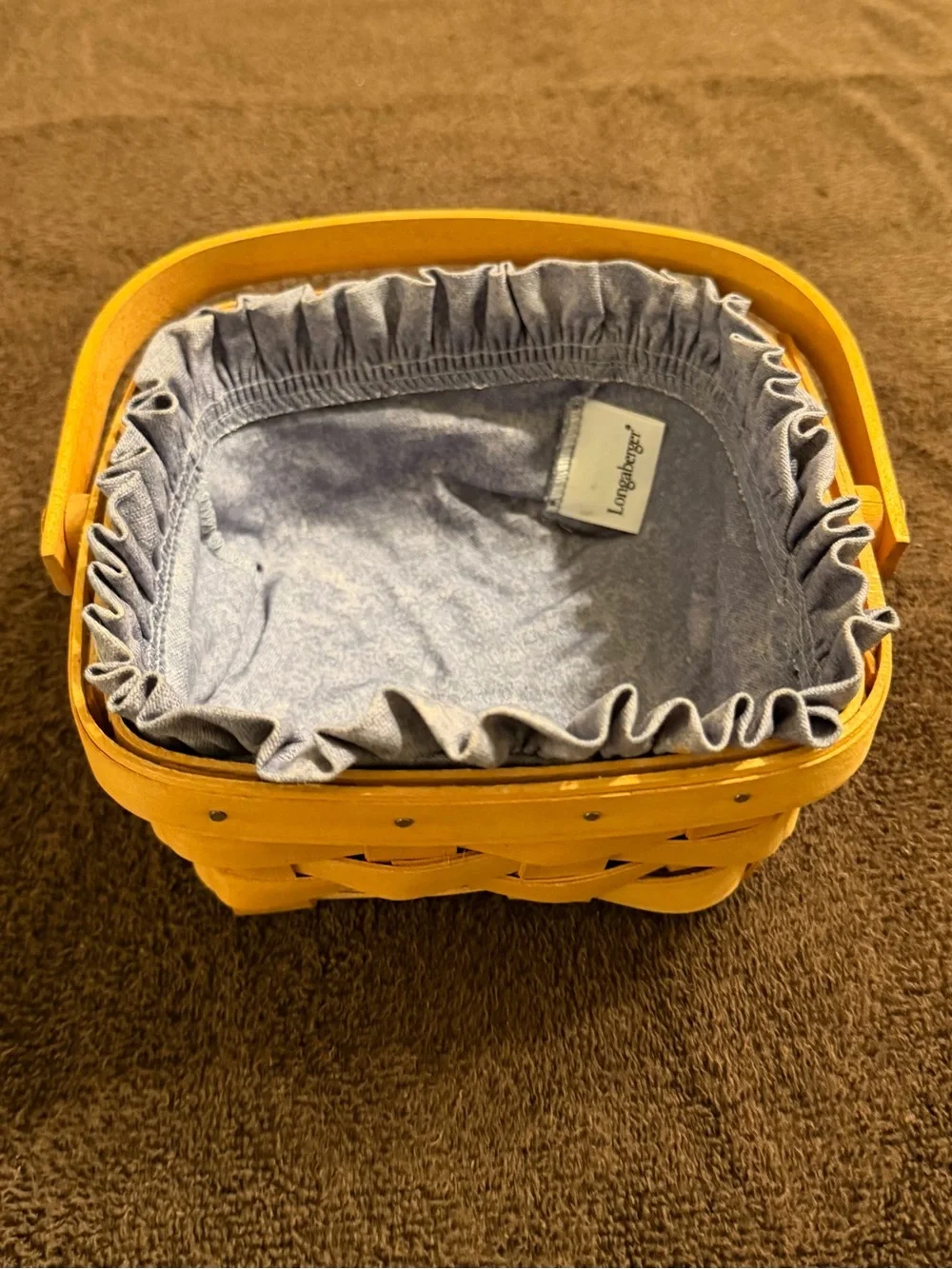 Longaberger 1999 Small Berry Basket Liner & Protector Handwoven USA
